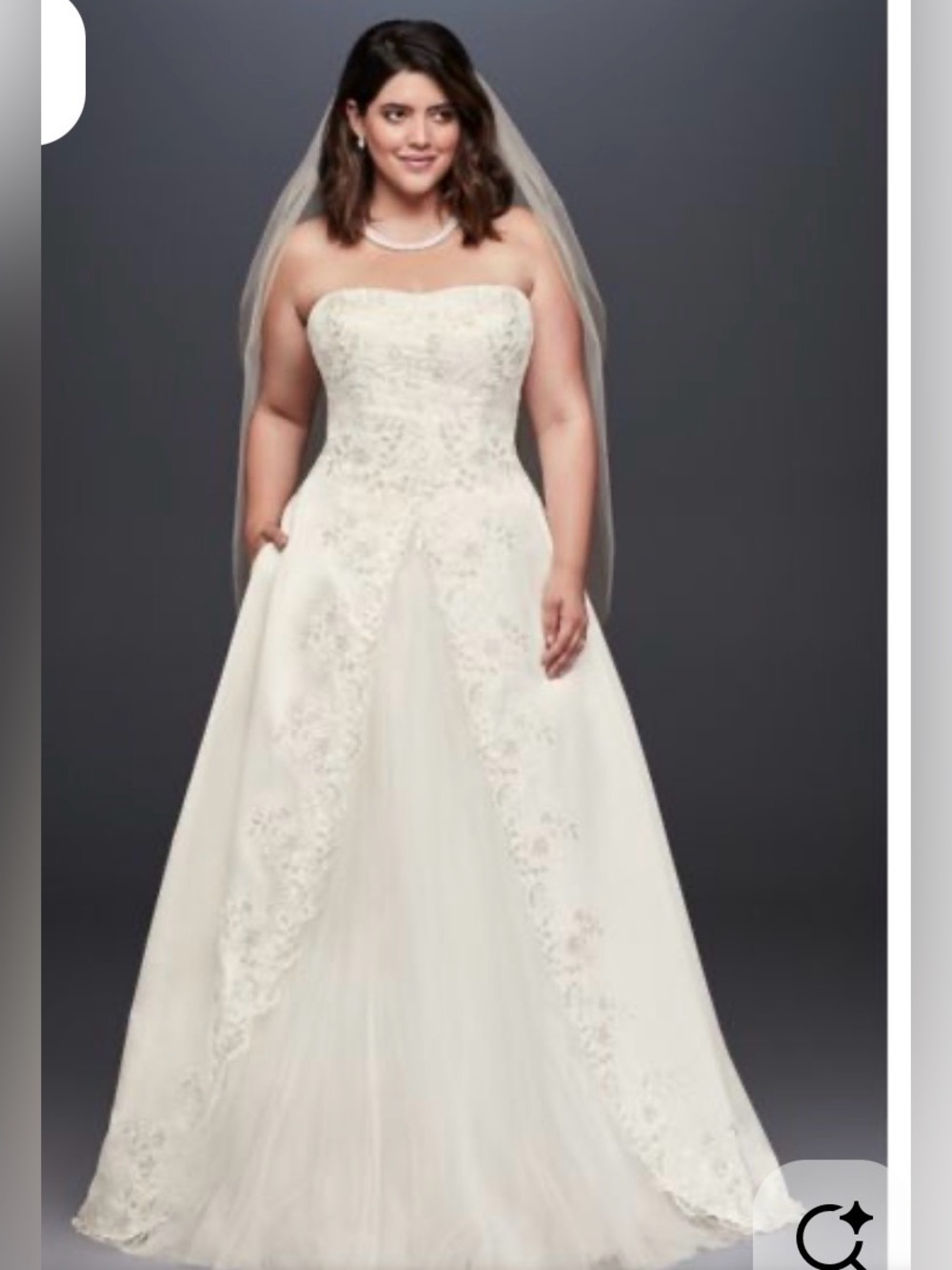 NWT David’s Bridal WG3863 Wedding Gown Size 10 Corset Back